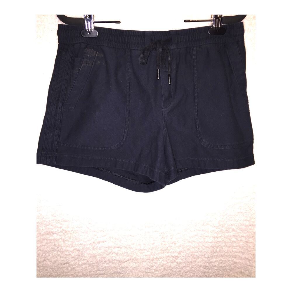 Athleta Women's  Black shorts size M Drawstring waist FLAWS